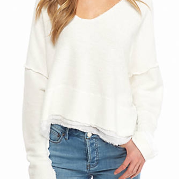 Free People Sweaters - FREE PEOPLE DOLMAN SWEATER PULLOVER WHITE